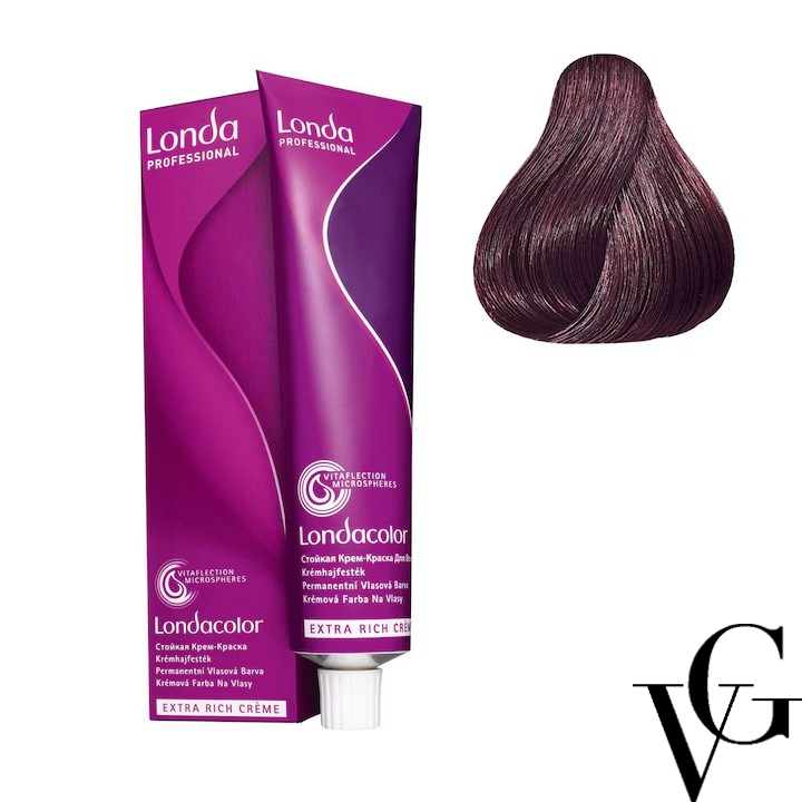 Vopsea de păr Extra Rich Permanent Color 4/6, Castaniu mediu violet, 60 ml, Londa Professional