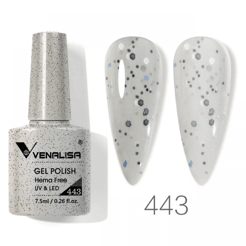Ojă semipermanentă VIP4 HEMA & TPO FREE, N.443, 7.5 ml, Venalisa