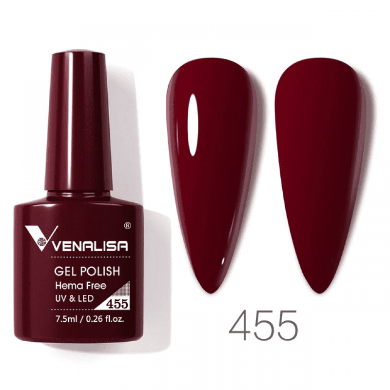 Ojă semipermanentă VIP4 HEMA & TPO FREE, N.455, 7.5 ml, Venalisa