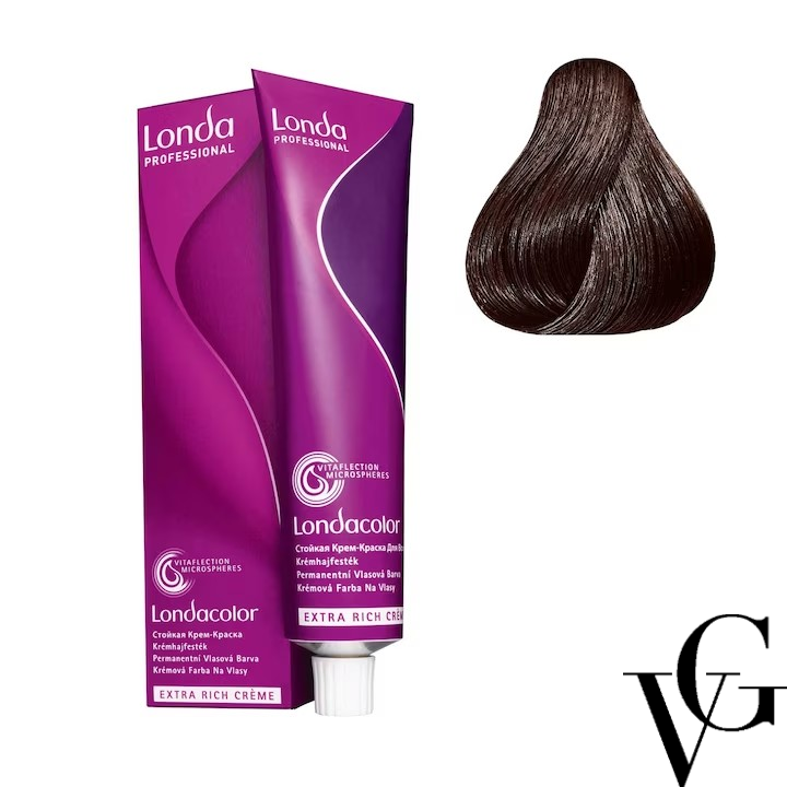 Vopsea de păr Extra Rich Permanent Color 5/3, Castaniu deschis auriu, 60 ml, Londa Professional