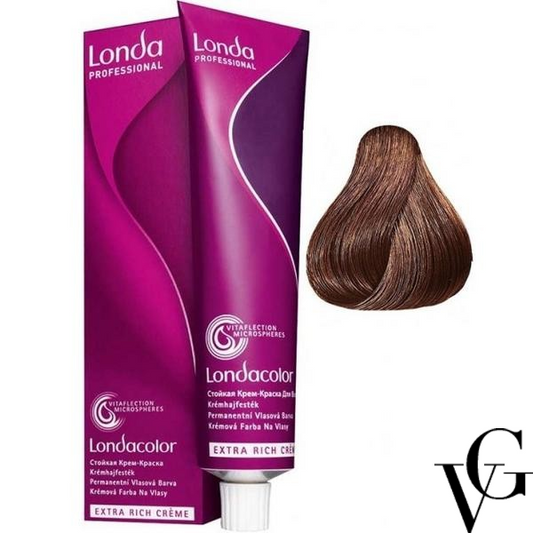 Vopsea de păr Extra Rich Permanent Color 5/4, Castaniu arămiu deschis, 60 ml, Londa Professional