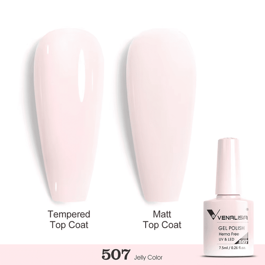 Ojă semipermanentă VIP5 HEMA & TPO FREE, N.507, 7.5 ml, Venalisa