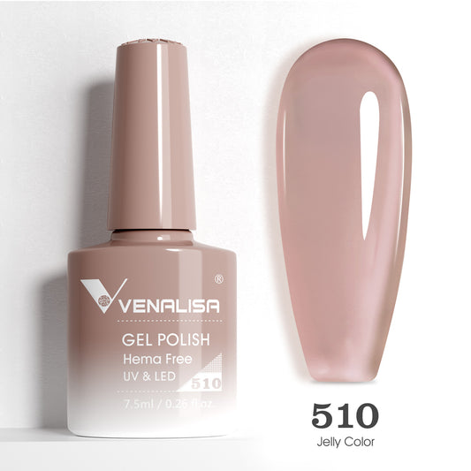 Ojă semipermanentă VIP5 HEMA & TPO FREE, N.510, 7.5 ml, Venalisa