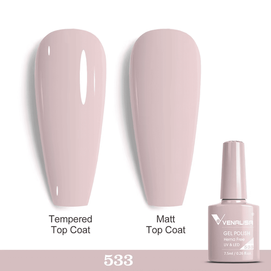Ojă semipermanentă VIP5 HEMA & TPO FREE, N.533, 7.5 ml, Venalisa