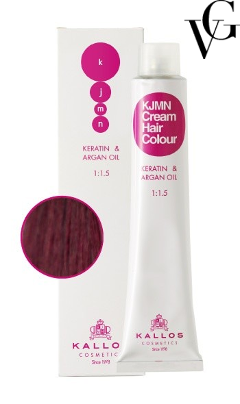 Vopsea de păr profesională 6.20, Blond închis cu nuanță de violet, 100 ml, Kallos