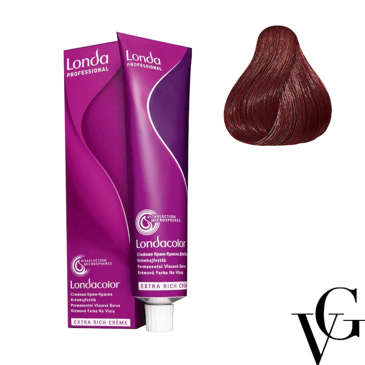 Vopsea de păr Extra Rich Permanent Color 6/5, Blond închis roșiatic, 60 ml, Londa Professional