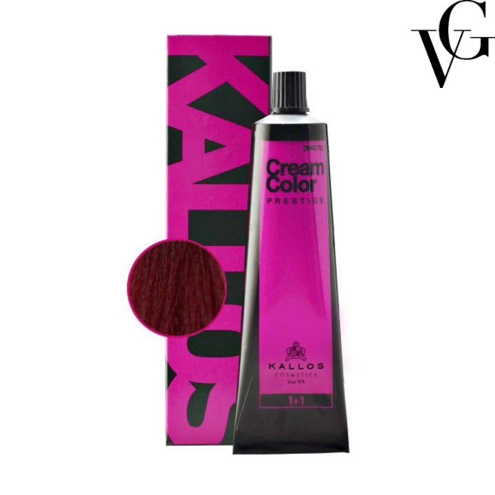 Vopsea de păr Prestige 7.62, Roșcat înflăcărat, 60 ml, Kallos