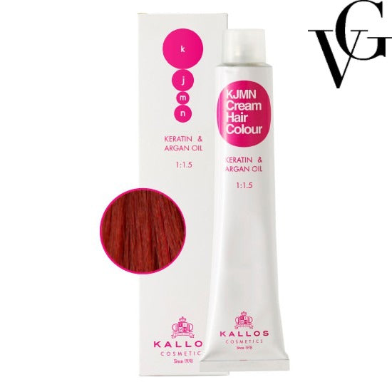 Vopsea de păr profesională 7.66, Blond mediu cu nuanță de roșcat, 100 ml, Kallos
