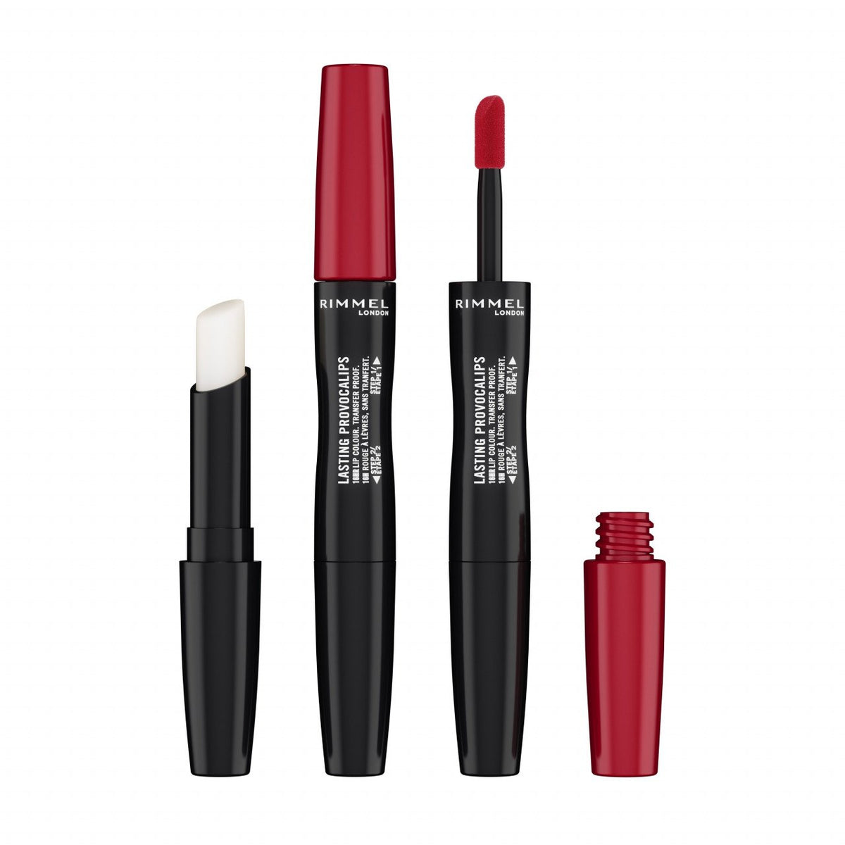 Ruj lichid Lasting Provocalips Double Ended, N.740 Caught Red Lip, 3.9 gr, Rimmel London