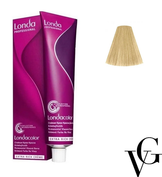 Vopsea de păr Extra Rich Permanent Color 9/13, Blond foarte deschis cenușiu-auriu, 60 ml, Londa Professional