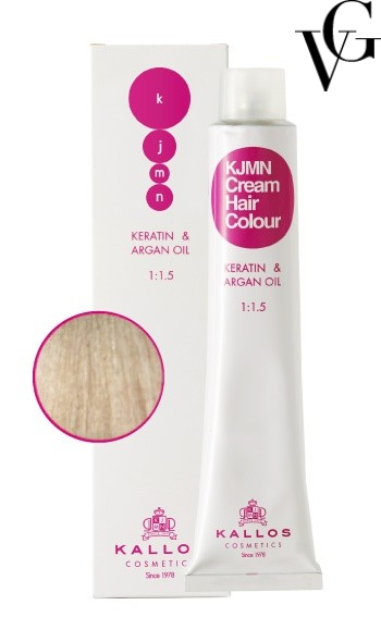 Vopsea de păr profesională 901, Blond ultra deschis cu nuanță cenușie, 100 ml, Kallos
