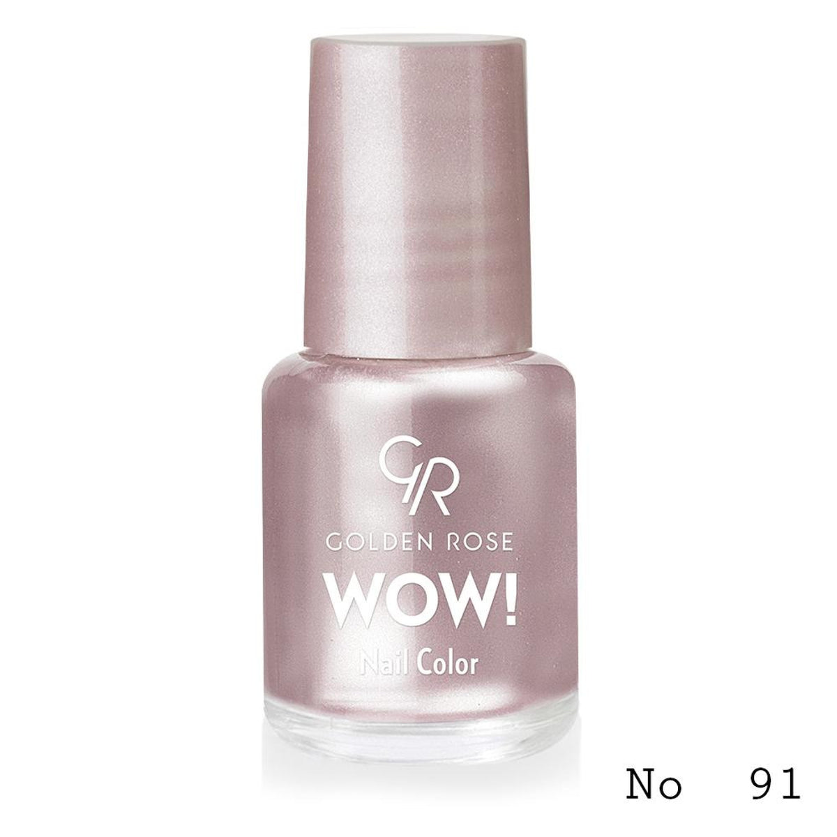 Lac de unghii WOW! Nail Color, 91, 6 ml, Golden Rose