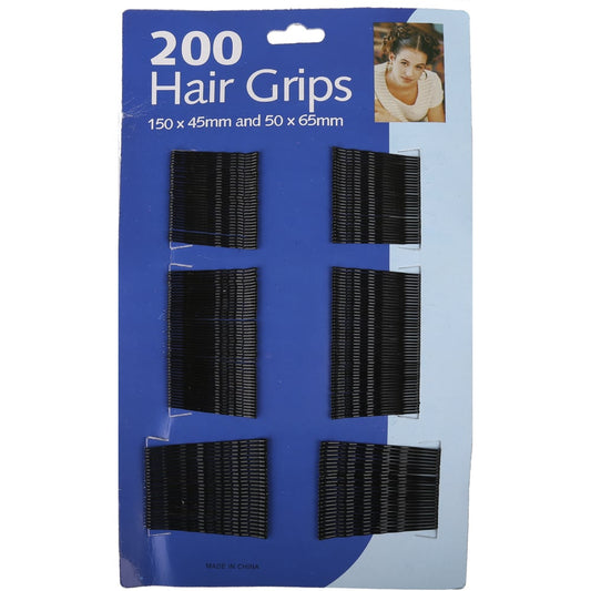 Set agrafe de păr, 200 buc, culoare neagră