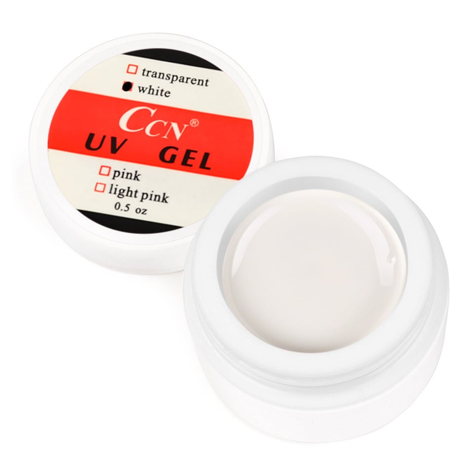Gel de construcție unghii UV, Alb, 15 ml, CCN