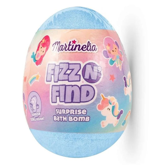 Bilă efervescentă de baie cu surpriză, culoare albastră, 150 gr, Martinelia