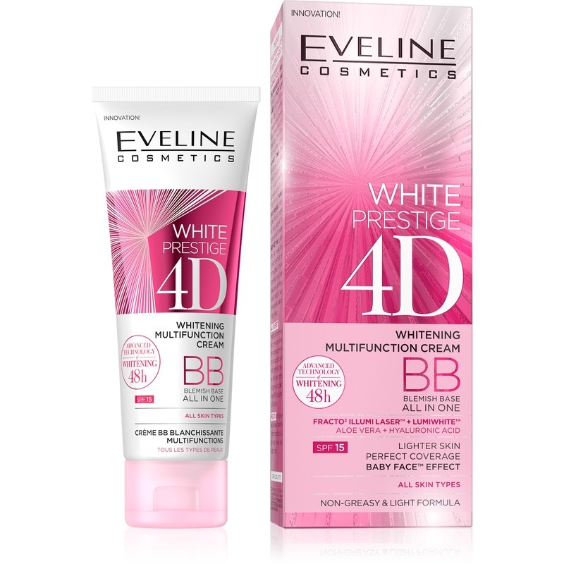 BB Cream White Prestige 4D, 50 ml, Eveline Cosmetics