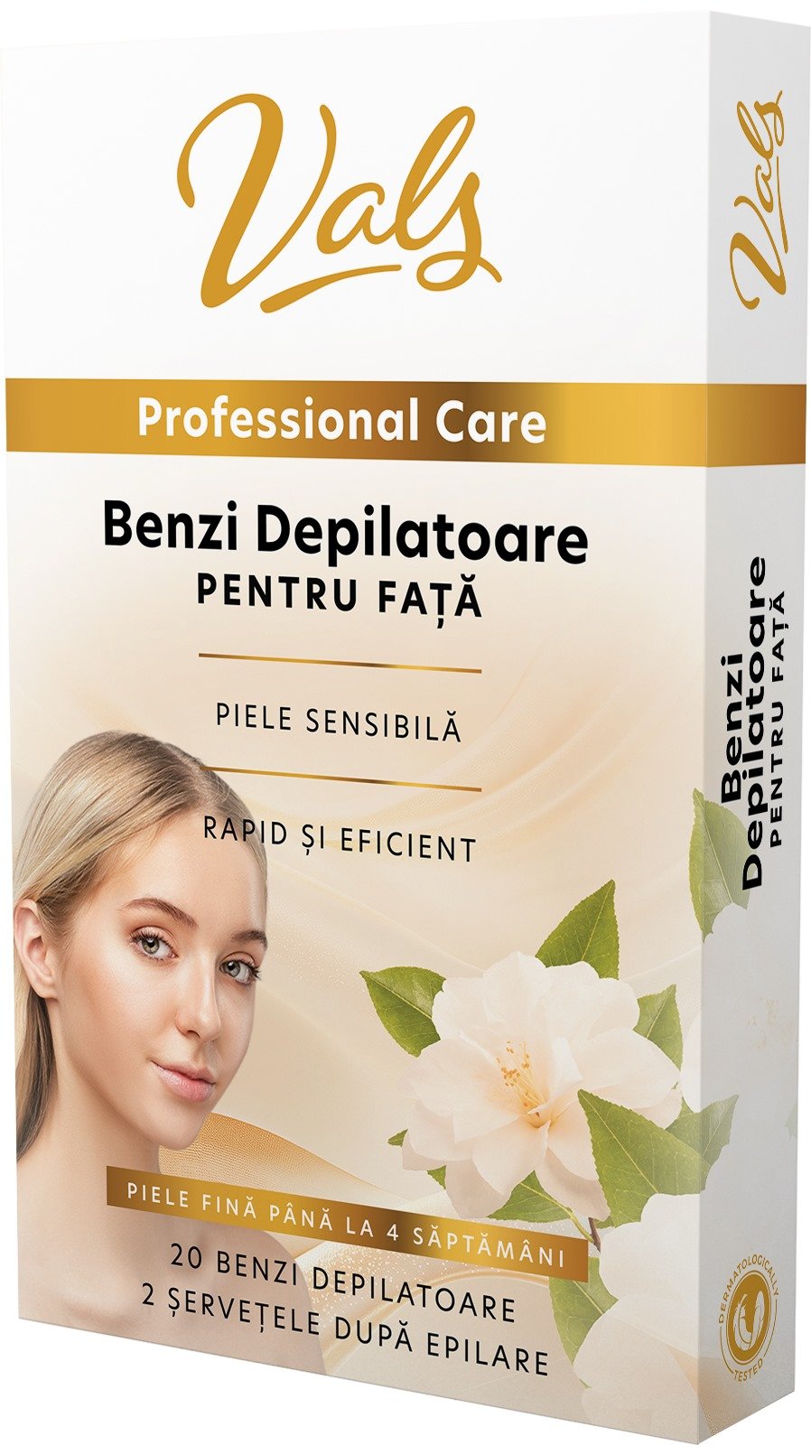 Benzi depilatoare pentru față, 20 benzi, Vals Professional