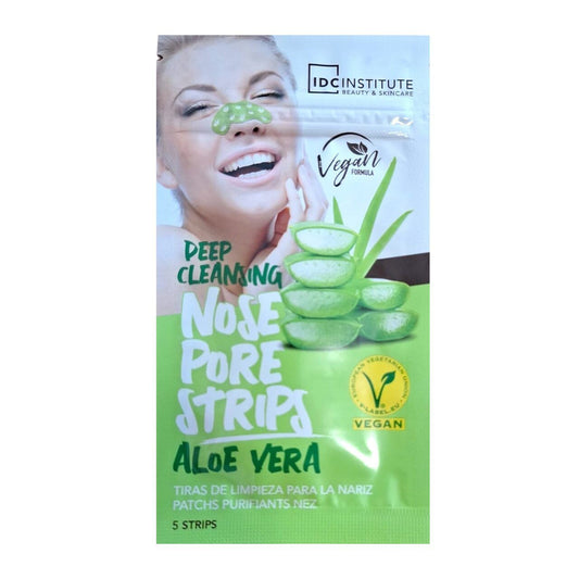 Set de benzi pentru nas pentru îndepărtarea punctelor negre, formulă cu aloe vera, 5 buc, IDC Institute