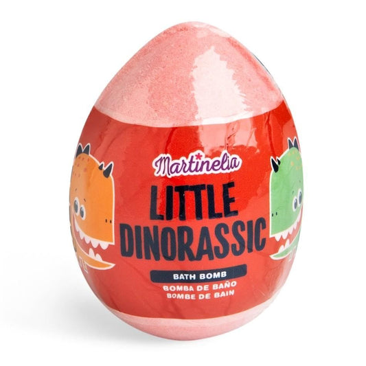 Bilă efervescentă de baie Little Dinorassic Surprise Bath Bomb, culoare roșie, 140 gr, Martinelia