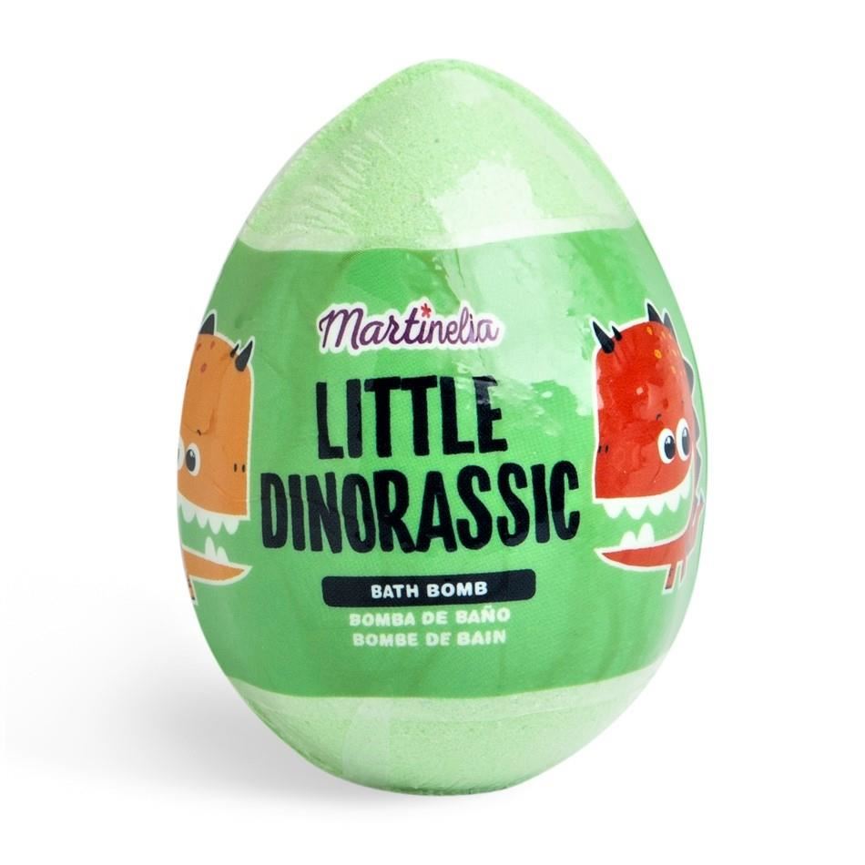 Bilă efervescentă de baie Little Dinorassic Surprise Bath Bomb, culoare verde, 140 gr, Martinelia