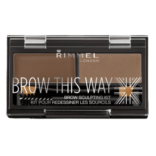 Kit pentru stilizarea sprâncenelor Brow This Way, N.002 Medium Brown, 2.4 gr, Rimmel London