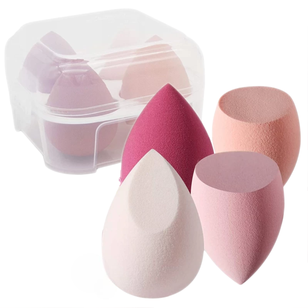 Set bureți pentru machiaj, culori variate, 4 buc