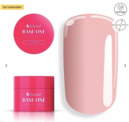 Gel de construcție UV Base One, Cover-Camuflaj, 50 gr, Silcare