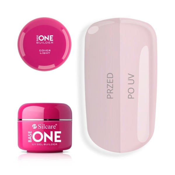 Gel de construcție UV Base One, Cover Light-Camuflaj, 15 gr, Silcare