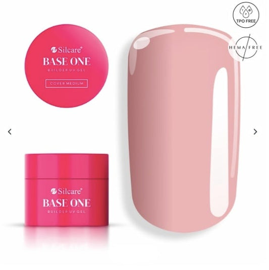 Gel de construcție UV Base One, Cover Mediu-Camuflaj, 50 gr, Silcare