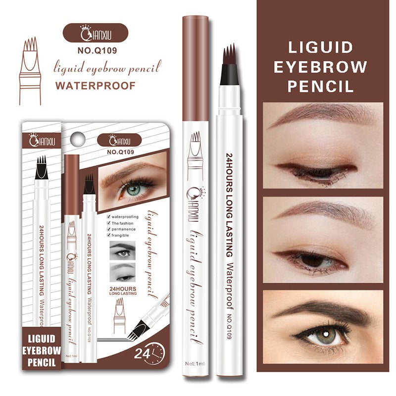 Creion pentru sprâncene rezistent la apă, culoare maro, 1 ml, IANXIU