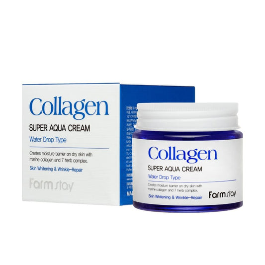 Cremă-balsam pentru față anti-rid Collagen Super Aqua Cream, 80 ml, Farmstay
