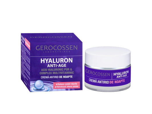 Cremă anti-rid de noapte Hyaluron Anti-Age, 50 ml, Gerocossen