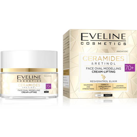 Cremă de față 70+ Ceramides & Retinol, 50 ml, Eveline Cosmetics