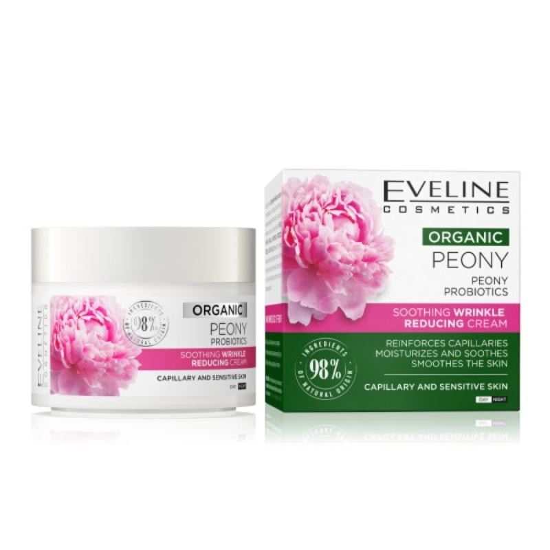 Cremă de față Organic Peony, 50 ml, Eveline Cosmetics