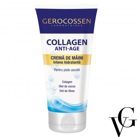 Cremă de mâini intens hidratantă Collagen Anti-Age, 75 ml, Gerocossen