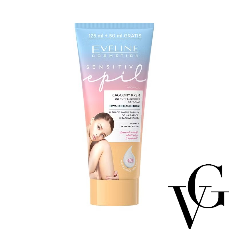 Cremă depilatoare Sensitive Epil, 125 ml, Eveline Cosmetics