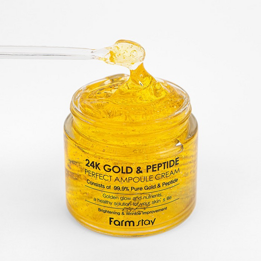 Cremă de față 24K Gold & Peptide Perfect Ampoule, 80 ml, Farmstay