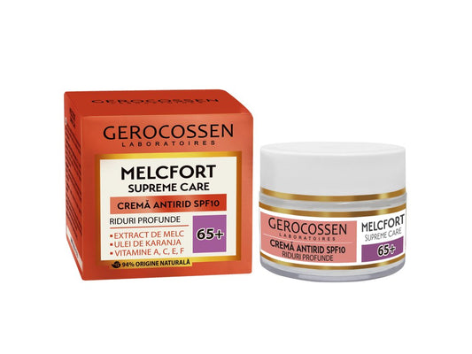 Cremă anti-rid  65+ SPF10 Melcfort Supreme Care, 50 ml, Gerocossen