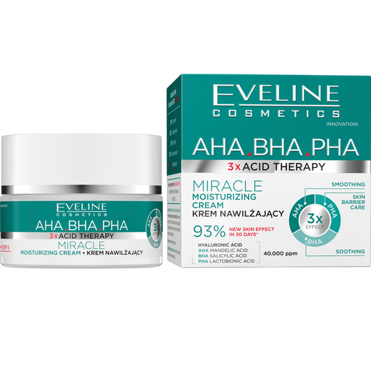 Cremă de față hidratantă AHA BHA PHA, 50 ml, Eveline Cosmetics