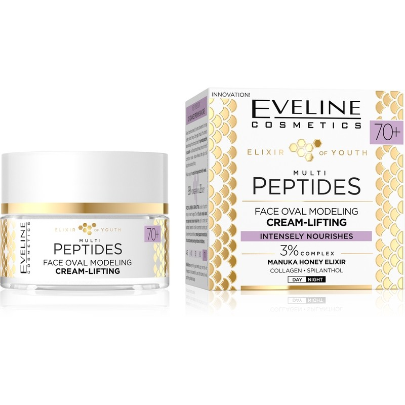Cremă-lifting de față 70+ Elixir Of Youth, 50 ml, Eveline Cosmetics
