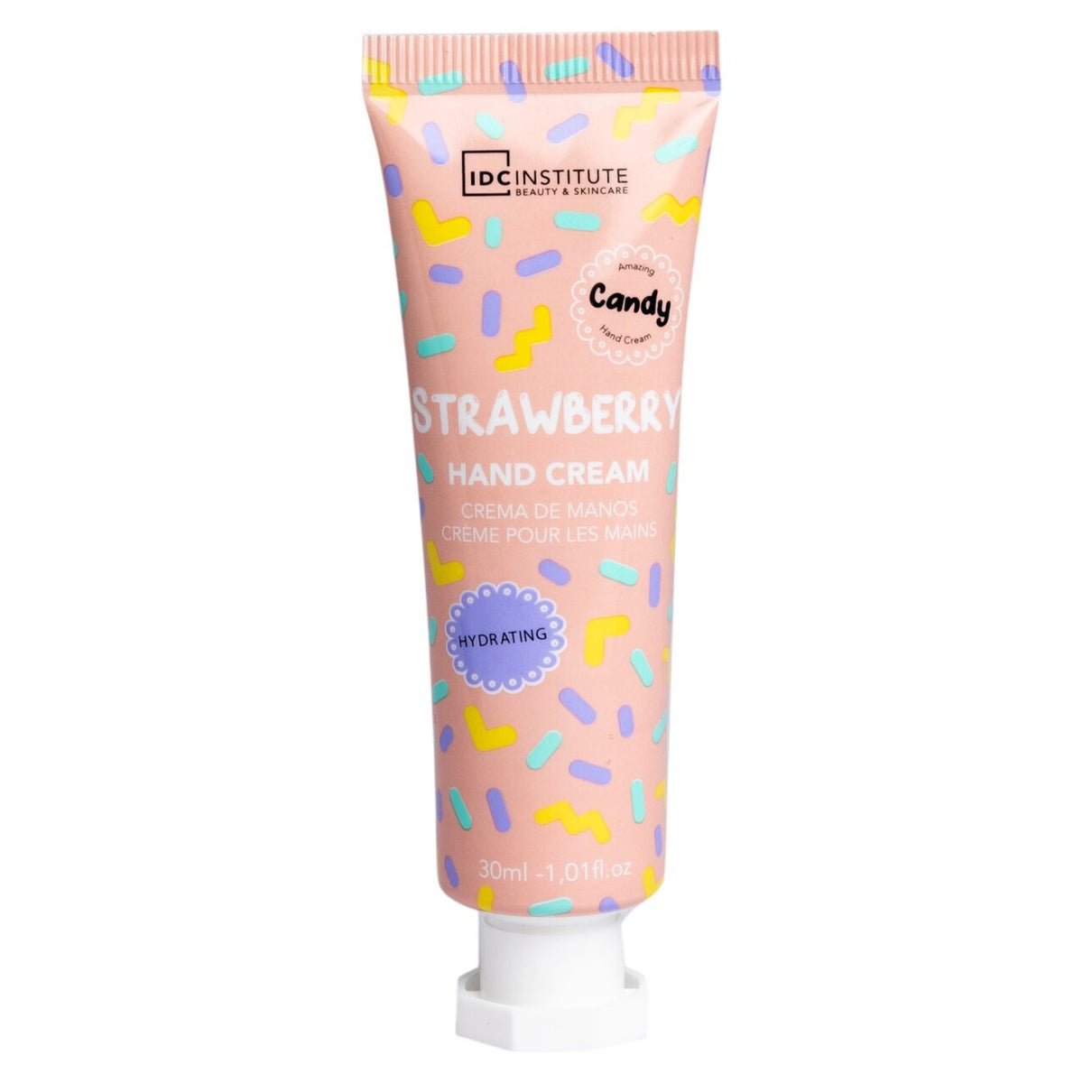 Cremă de mâini cu aromă de căpșuni Candy, 30 ml, IDC Institute