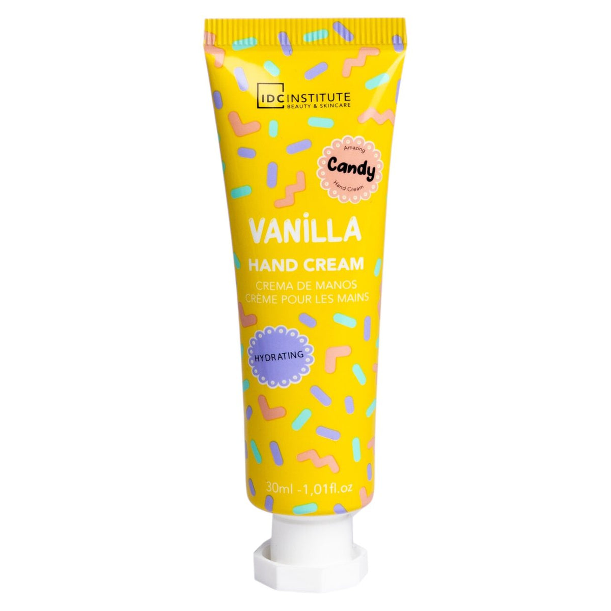 Cremă de mâini cu aromă de vanilie Candy, 30 ml, IDC Institute