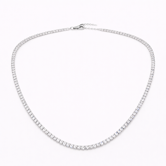 Colier din argint 925 „crystal light reflections”, COD C279, sistem de închidere reglabil, cu prelungire