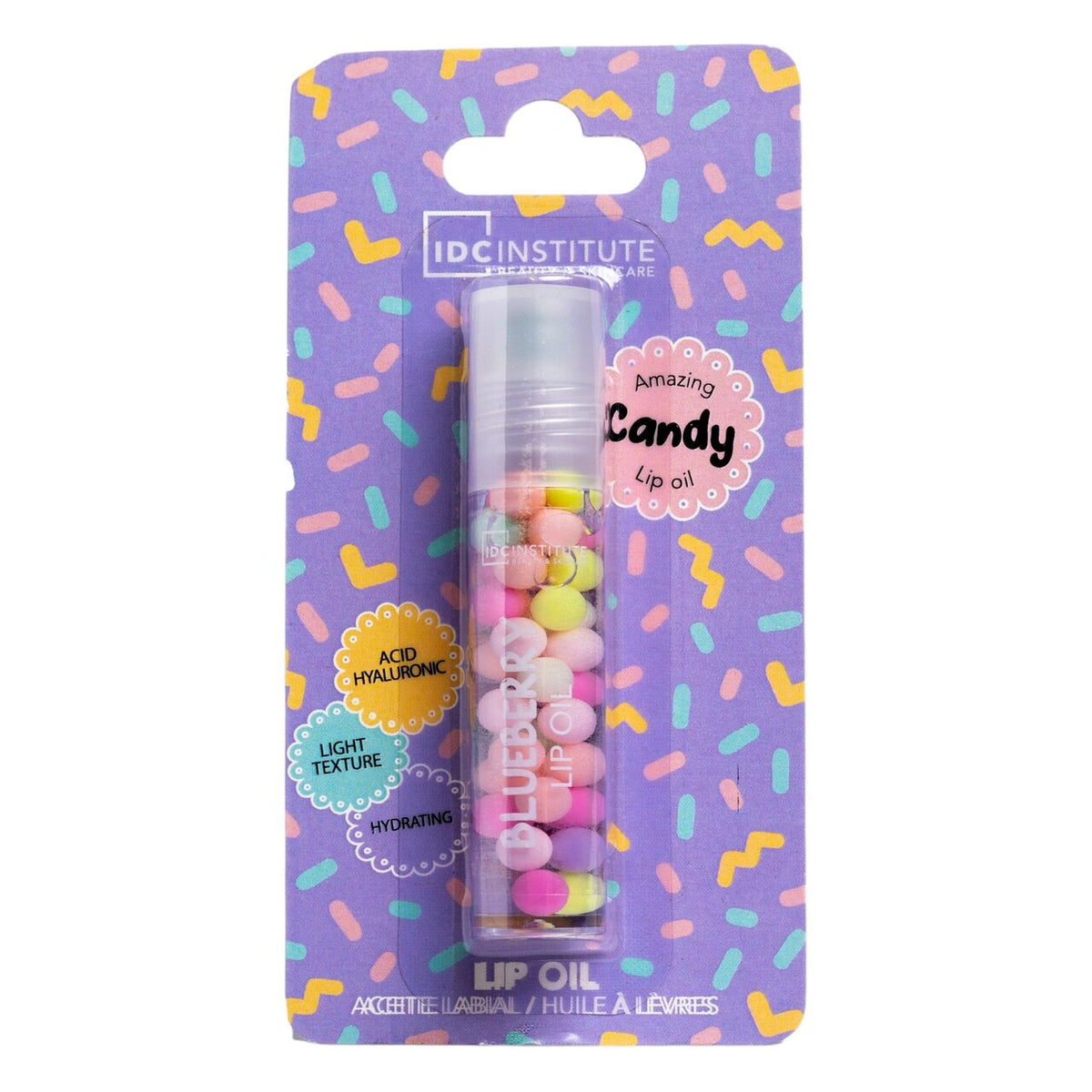 Ulei de buze cu aromă de afine Candy Bluberry, 3 ml, IDC Institute