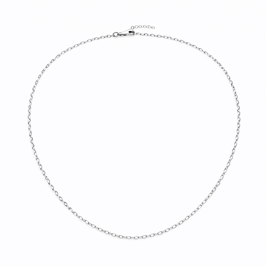 Colier din argint 925 „essential silver chain”, COD L601R, sistem de închidere reglabil, cu prelungire