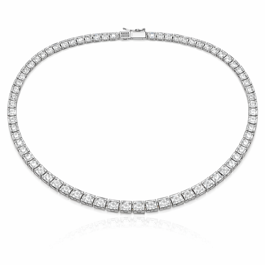 Colier din argint 925 „eternal sparkle”, COD C742, sistem de închidere tip casetă (box clasp)