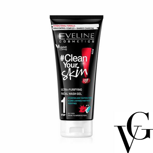 Gel de curățare facială Clean Your Skin, 200 ml, Eveline Cosmetics