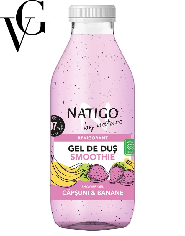 Gel de duș smoothie cu extract de fructe, 400 ml, Natigo
