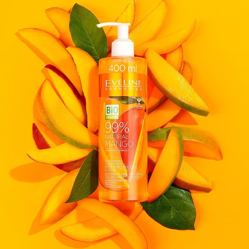 Gel pentru față și corp 99% Natural Mango, 400 ml, Eveline Cosmetics