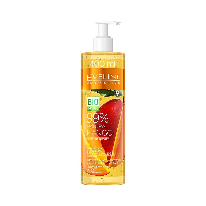 Gel pentru față și corp 99% Natural Mango, 400 ml, Eveline Cosmetics